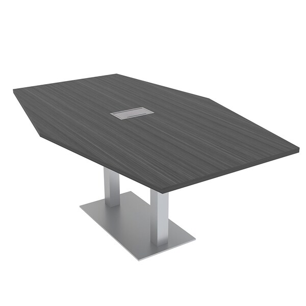 45.25 in W, 84 in L, 29 in H, Engineered Wood Top, Grey